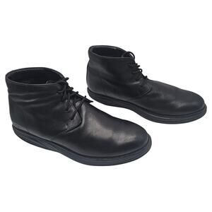 MBT Men's Cambridge Mid Cut Boot in Black with Rocker Bottom EU 42 / US 8-8.5